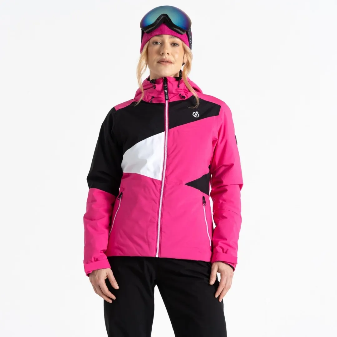 Damen-Skijacke Dare2b ICE rosa/schwarz 34