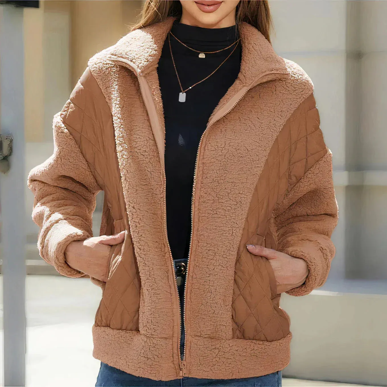 Heidi-Mode - Schicke Herbst-Patchwork-Jacke für Frauen