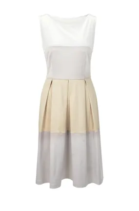 Heine Kleid, weiß-grau-beige 578.346