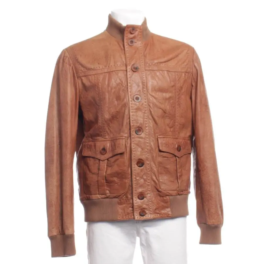 Lederjacke 50 Braun