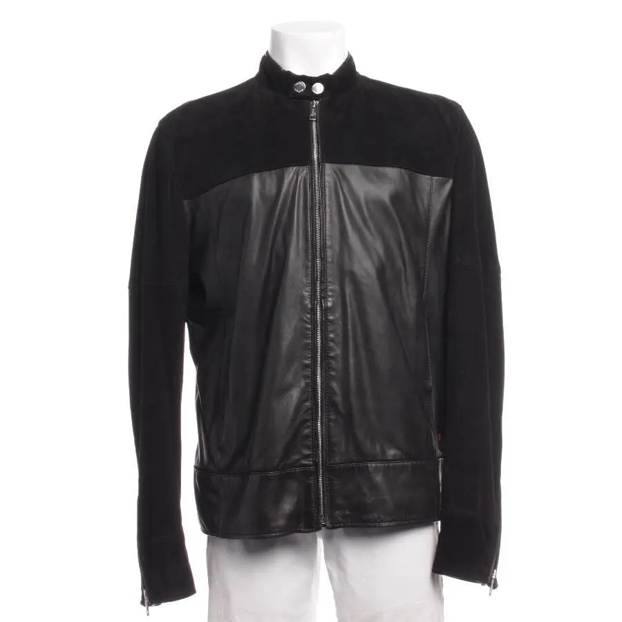 Lederjacke 52 Schwarz