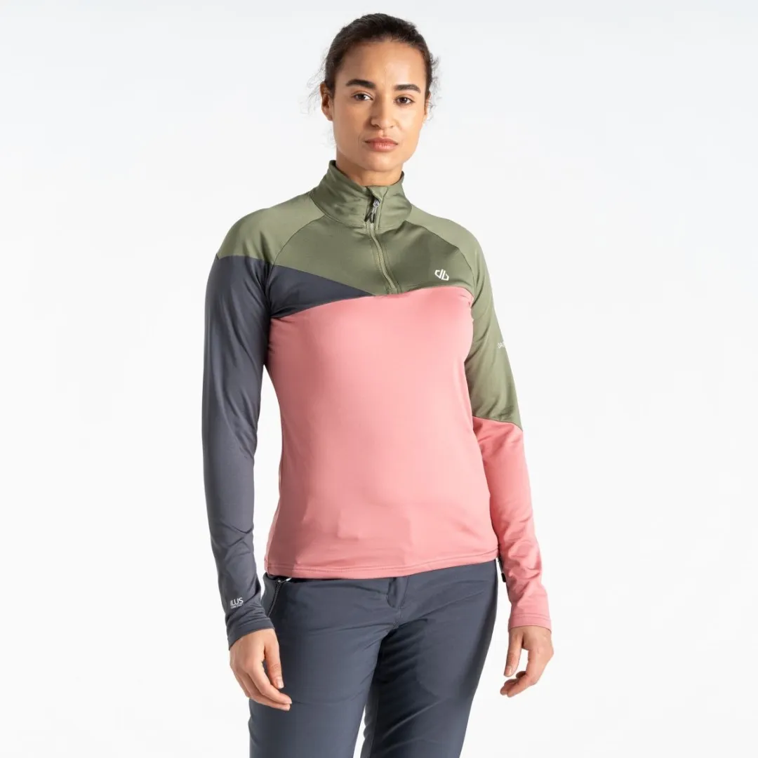 Leichtes Damen-Sweatshirt Dare2b ICE II in Rosa/Grau/Grün