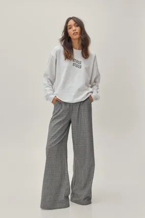 Oversize Sweatshirt mit Athletica-Stickerei