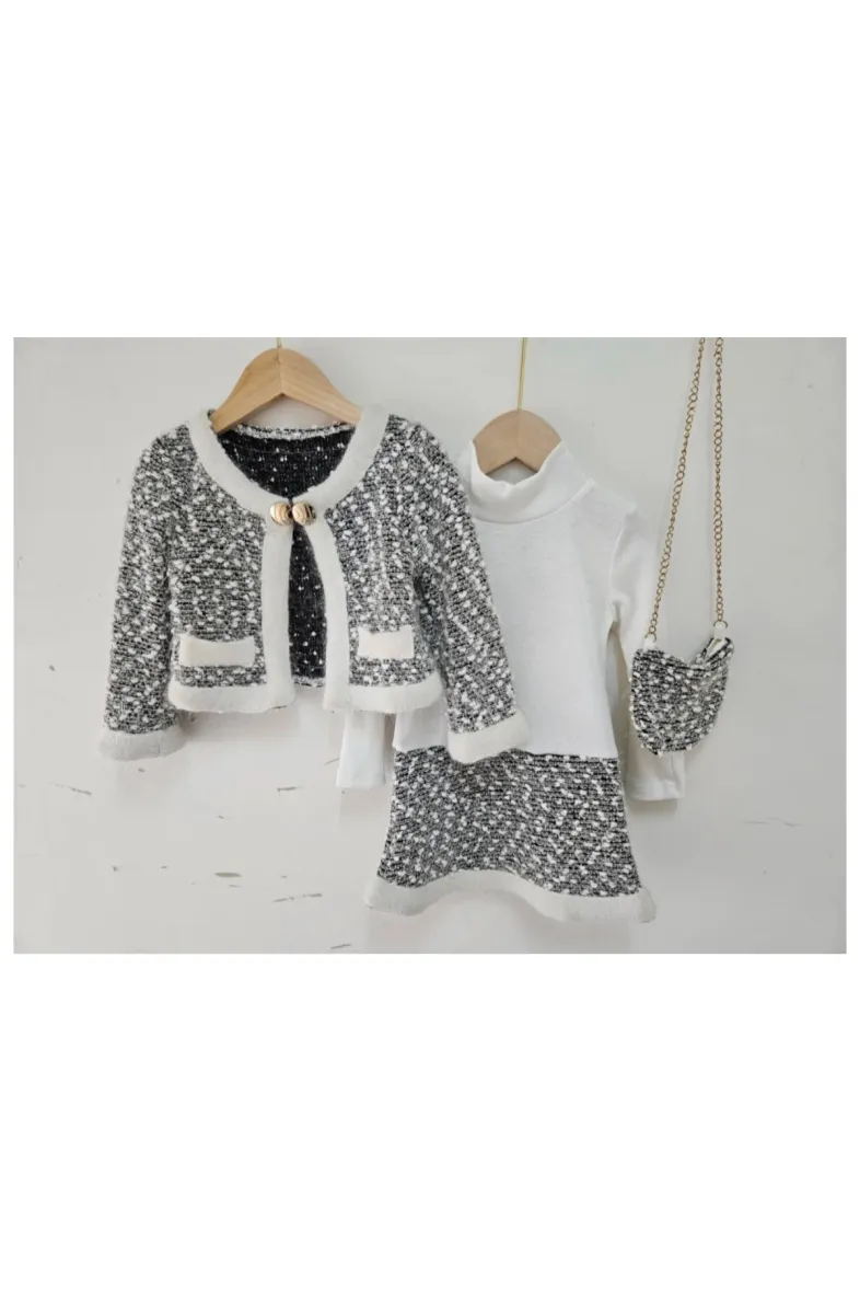 Set aus Weste und Kleid für Mädchen