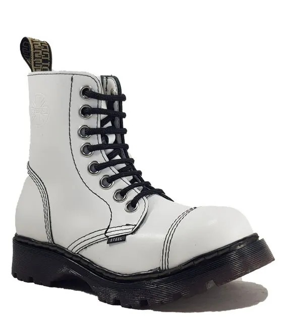 Steel Stiefel 8 Loch Weiss Air Big Eye | STEEL Shoes&Boots